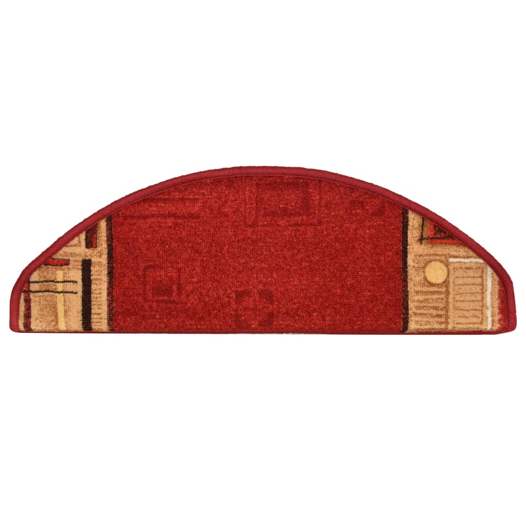 Treppenmatten Selbstklebend 15 Stk. Rot 65x21x4 cm