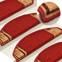 Thumbnail for Treppenmatten Selbstklebend 15 Stk. Rot 65x21x4 cm
