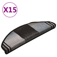Thumbnail for Treppenmatten Selbstklebend 15 Stk. Schwarz und Grau 65x21x4 cm