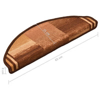 Thumbnail for Treppenmatten Selbstklebend 15 Stk. Braun 65x21x4 cm