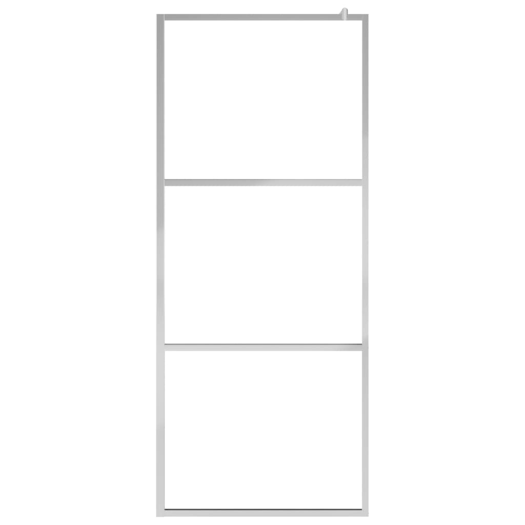 Begehbare Duschwand mit Halbmattiertem ESG-Glas 115x195cm