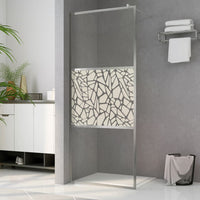 Thumbnail for Duschwand für Begehbare Dusche ESG-Glas Steindesign 80x195 cm