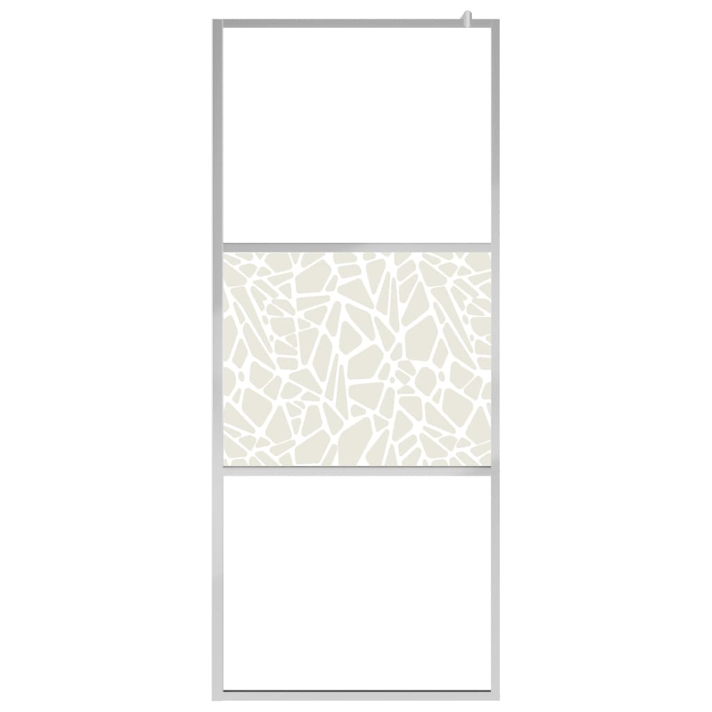 Duschwand für Begehbare Dusche ESG-Glas Steindesign 100x195 cm
