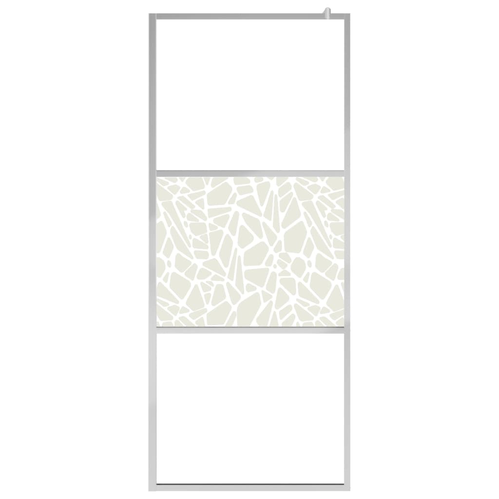 Duschwand für Begehbare Dusche ESG-Glas Steindesign 140x195 cm