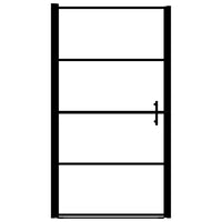 Thumbnail for Duschtür Mattes Hartglas 91x195 cm Schwarz