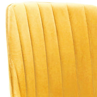Thumbnail for 323059 vidaXL Dining Chairs 2 pcs Yellow Velvet