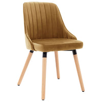 Thumbnail for Esszimmerstühle 2 Stk. Braun Samt