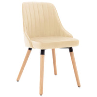 Thumbnail for Esszimmerstühle 2 Stk. Creme Samt