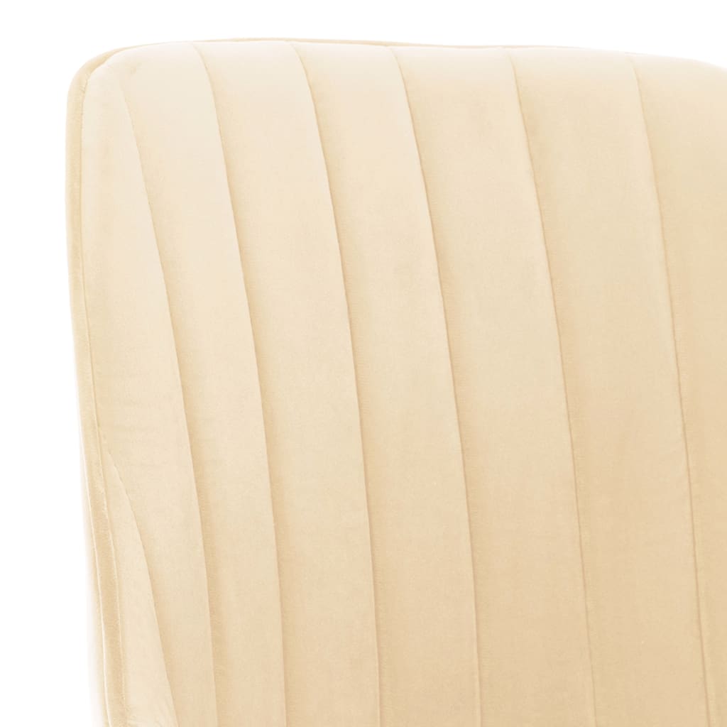 Esszimmerstühle 2 Stk. Creme Samt