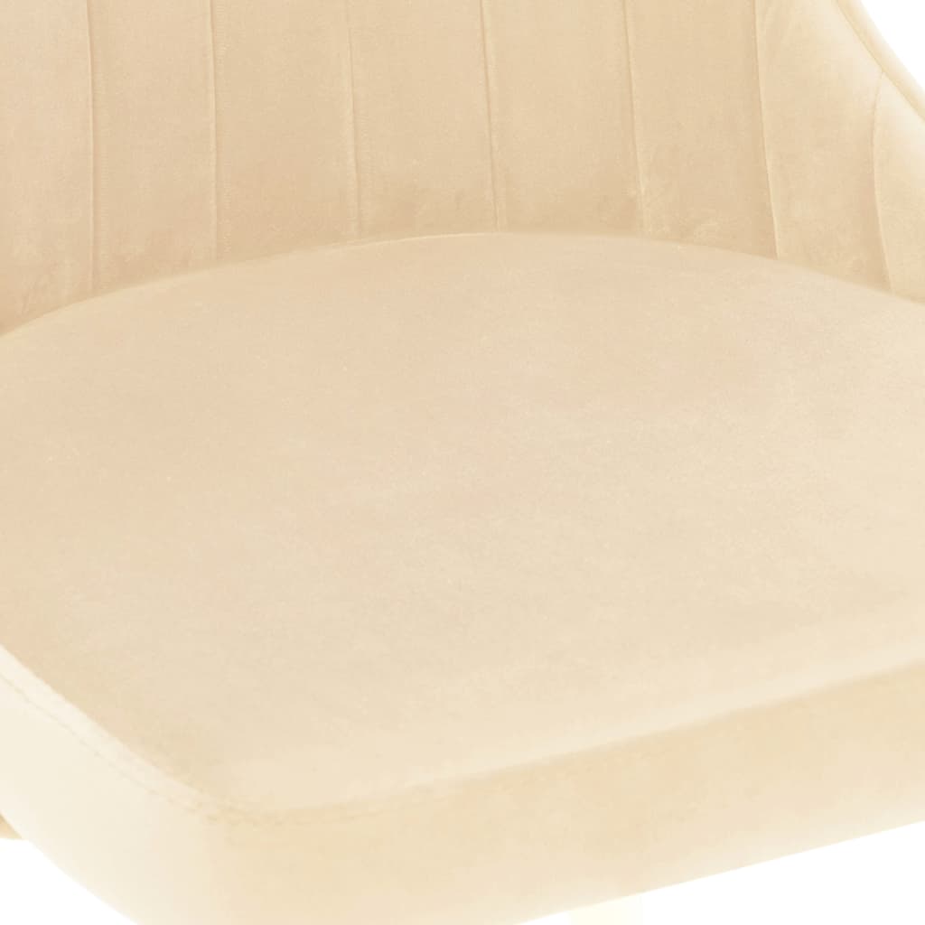 Esszimmerstühle 2 Stk. Creme Samt