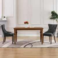 Thumbnail for Esszimmerstühle 2 Stk. Grau Stoff