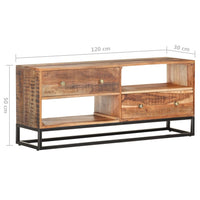 Thumbnail for TV-Schrank 120x30x50 cm Raues Akazienholz