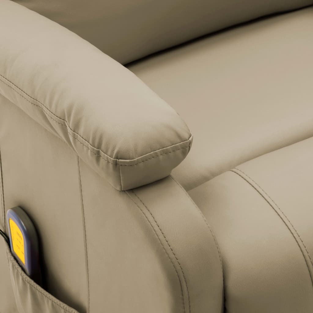 Massagesessel Cappuccino-Braun Kunstleder