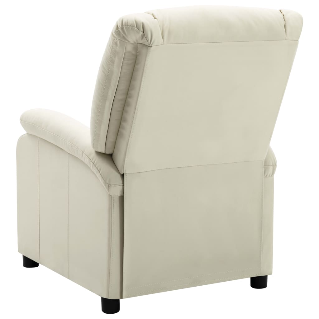 322437 vidaXL Recliner White Faux Leather
