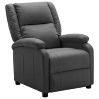 Thumbnail for 322439 vidaXL Recliner Anthracite Faux Leather