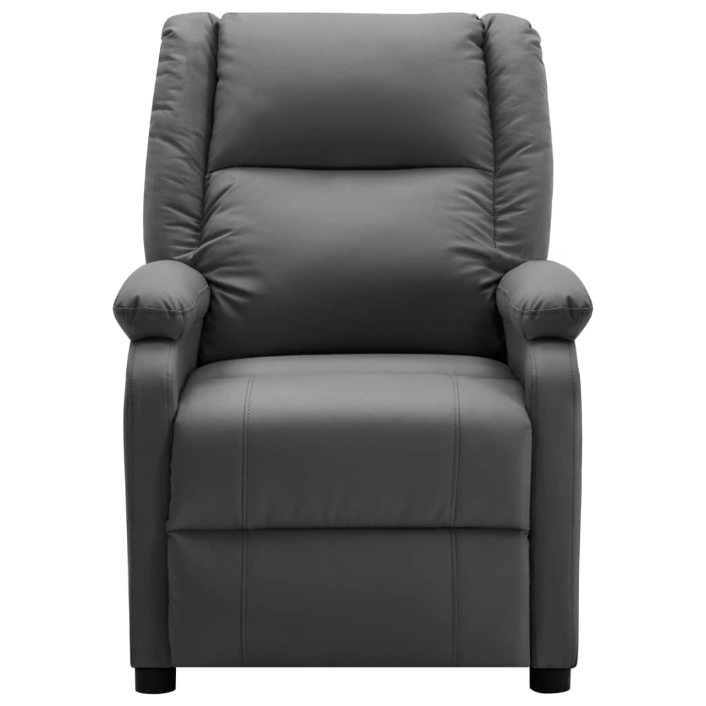 322439 vidaXL Recliner Anthracite Faux Leather