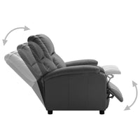 Thumbnail for 322439 vidaXL Recliner Anthracite Faux Leather