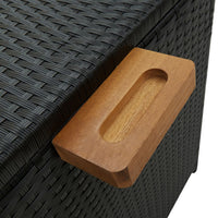 Thumbnail for Garten-Aufbewahrungsbox Schwarz 120x65x61 cm Poly Rattan