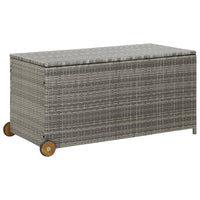 Thumbnail for Gartenbox Hellgrau 120x65x61 cm Poly-Rattan