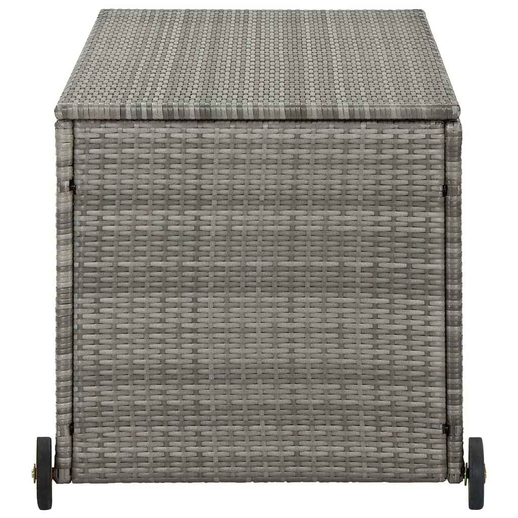 Gartenbox Hellgrau 120x65x61 cm Poly-Rattan