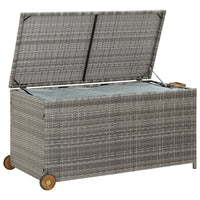 Thumbnail for Gartenbox Hellgrau 120x65x61 cm Poly-Rattan