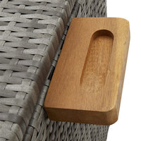 Thumbnail for Gartenbox Hellgrau 120x65x61 cm Poly-Rattan