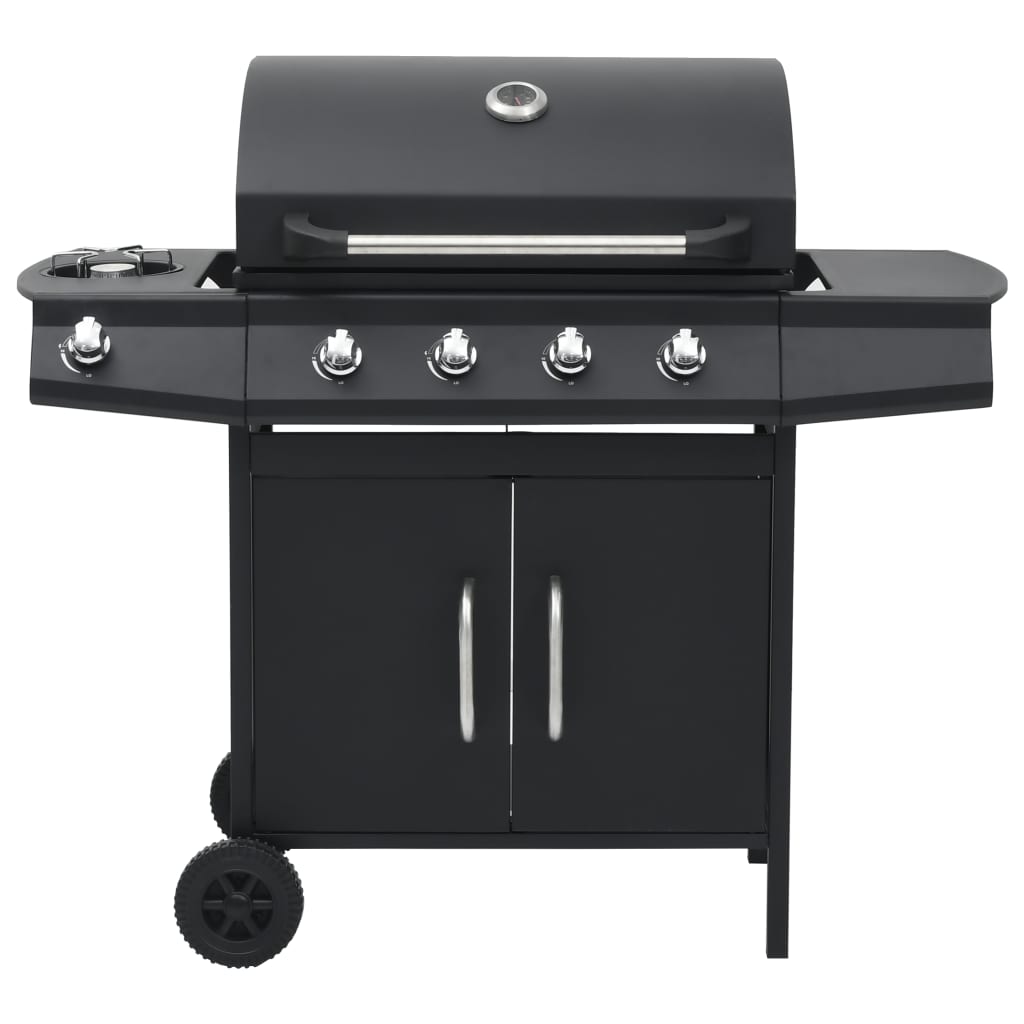 Gasgrill 4+1 Brenner Schwarz Stahl