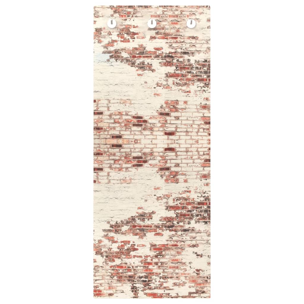 Wandgarderobe 125x50 cm Hartglas Ziegelmauer-Optik