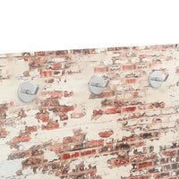 Thumbnail for Wandgarderobe 125x50 cm Hartglas Ziegelmauer-Optik