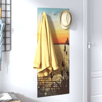 Thumbnail for Wandgarderobe 125x50 cm Hartglas Sonnenuntergang am See