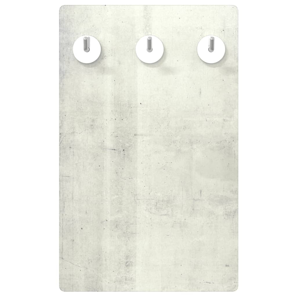 Wandgarderobe 40x25 cm Hartglas Steinmauer-Optik