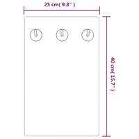 Thumbnail for Wandgarderobe 40x25 cm Hartglas Ziegelmauer-Optik