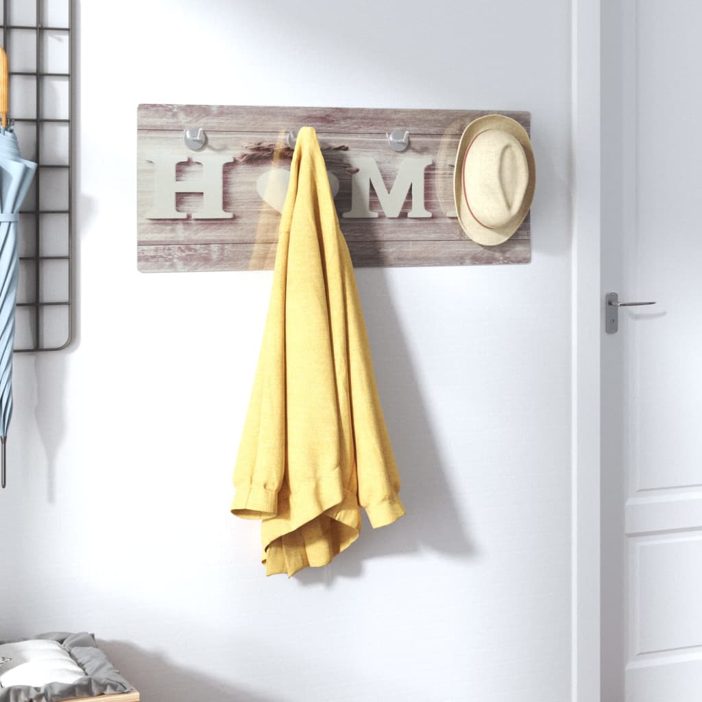 Wandgarderobe 80x30 cm Hartglas Home