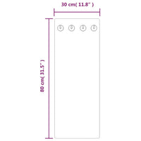 Thumbnail for Wandgarderobe 80x30 cm Hartglas Ziegelmauer-Optik