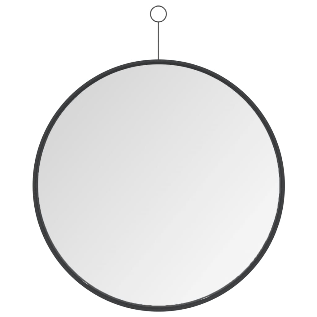 Hängespiegel mit Haken Schwarz 50 cm