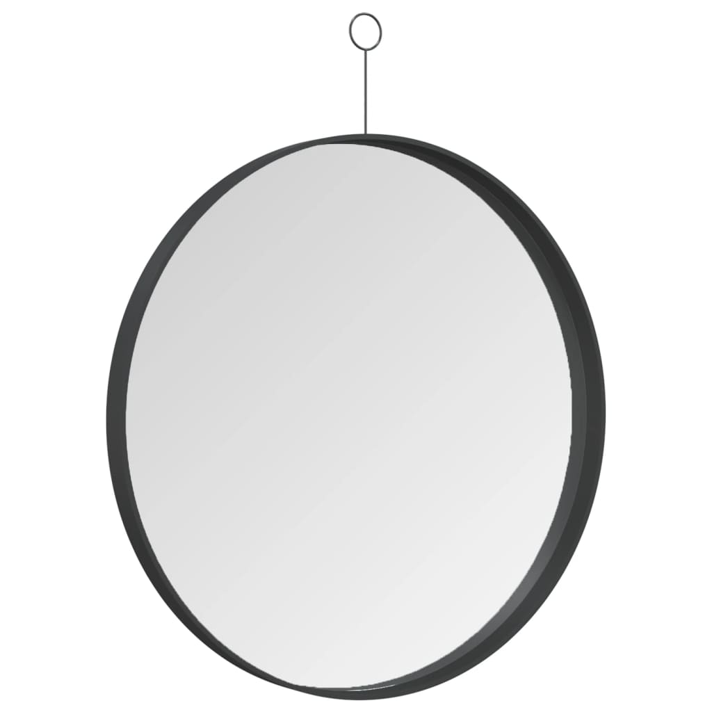 Hängespiegel mit Haken Schwarz 50 cm