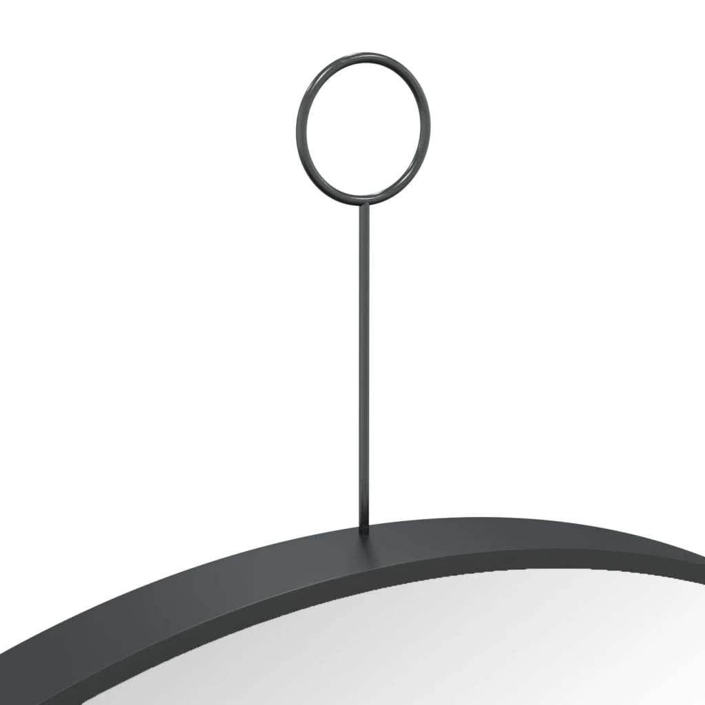 Hängespiegel mit Haken Schwarz 50 cm