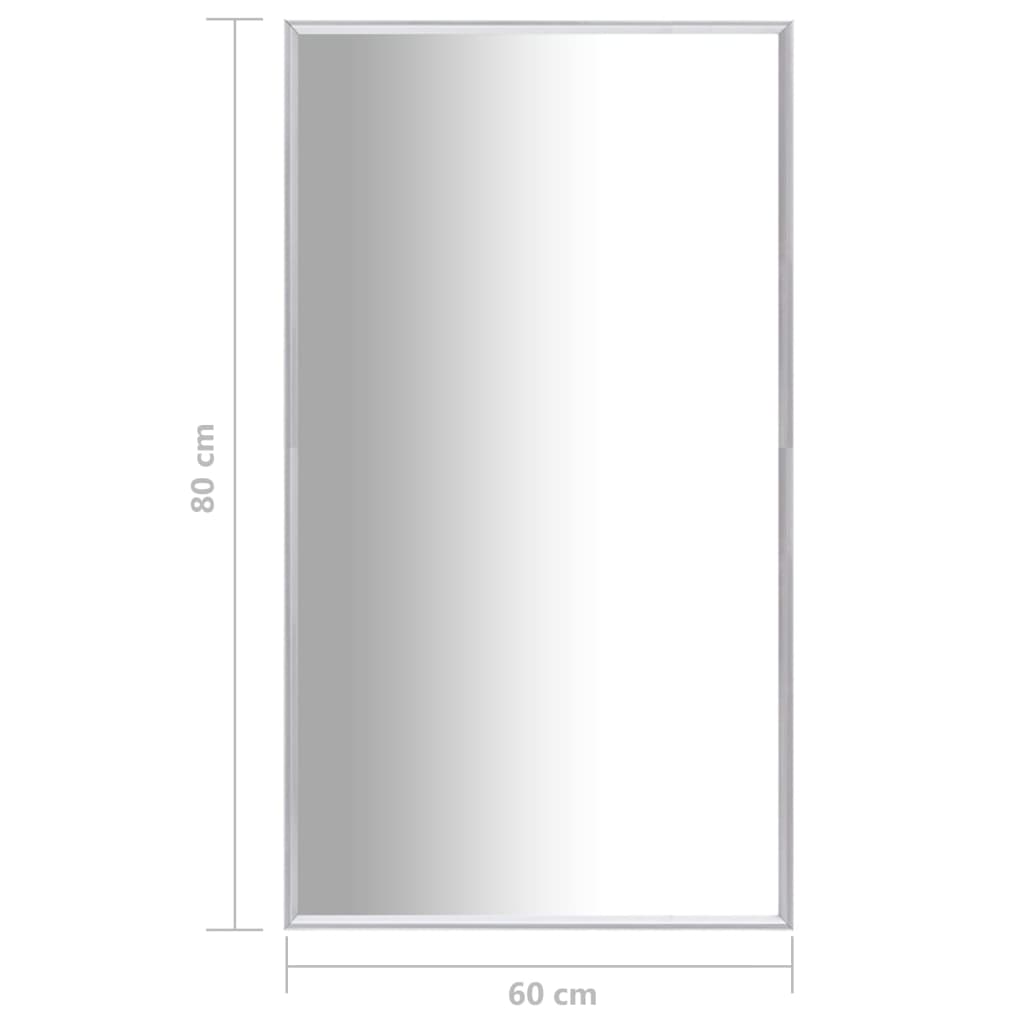Spiegel Silbern 80x60 cm