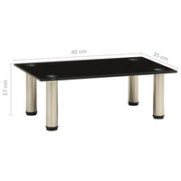 Thumbnail for 322758 vidaXL TV Stand Black 40x35x17 cm Tempered Glass