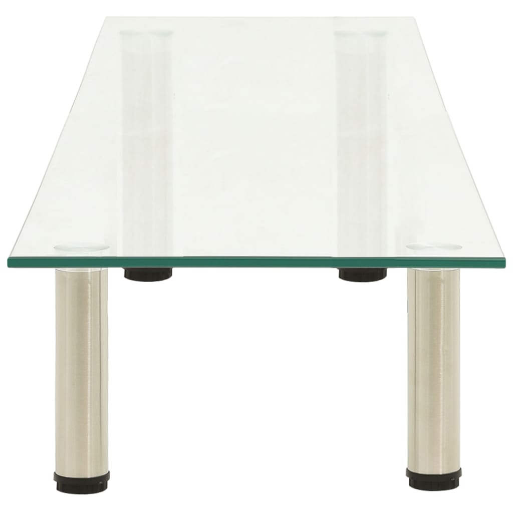 TV-Tisch Transparent 140x35x17 cm Hartglas