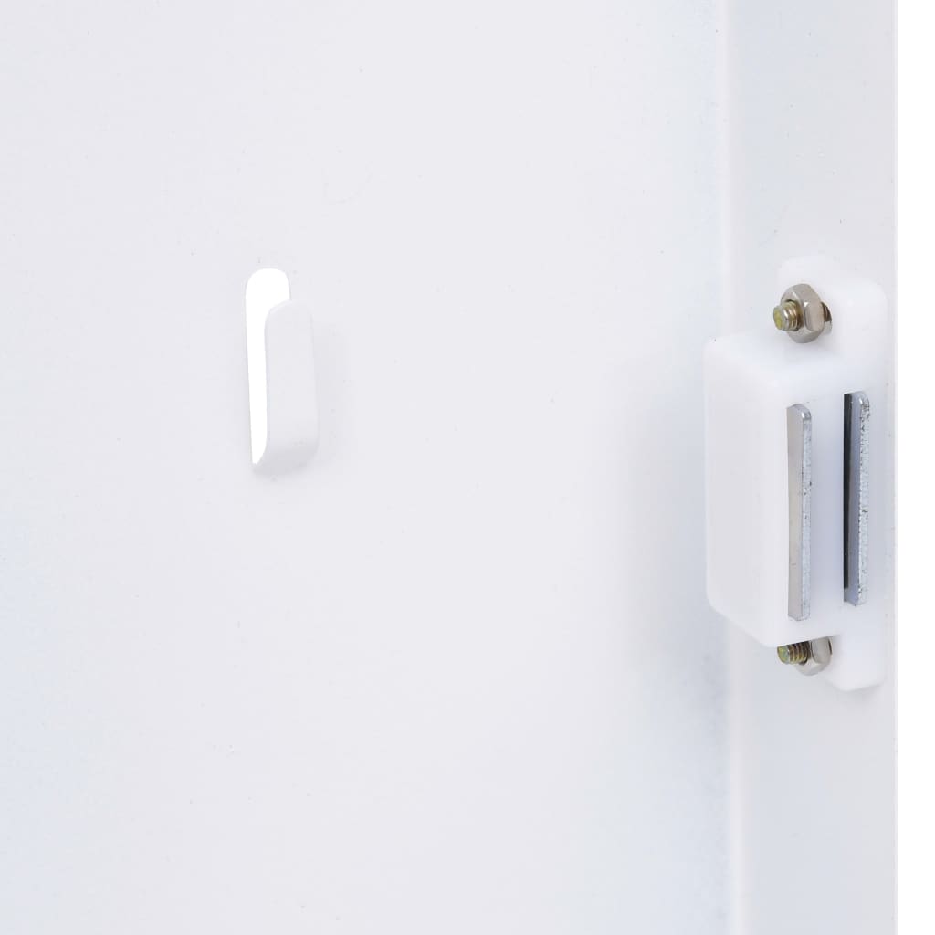 Schlüsselkasten mit Magnettafel Weiß 35x35x5,5 cm