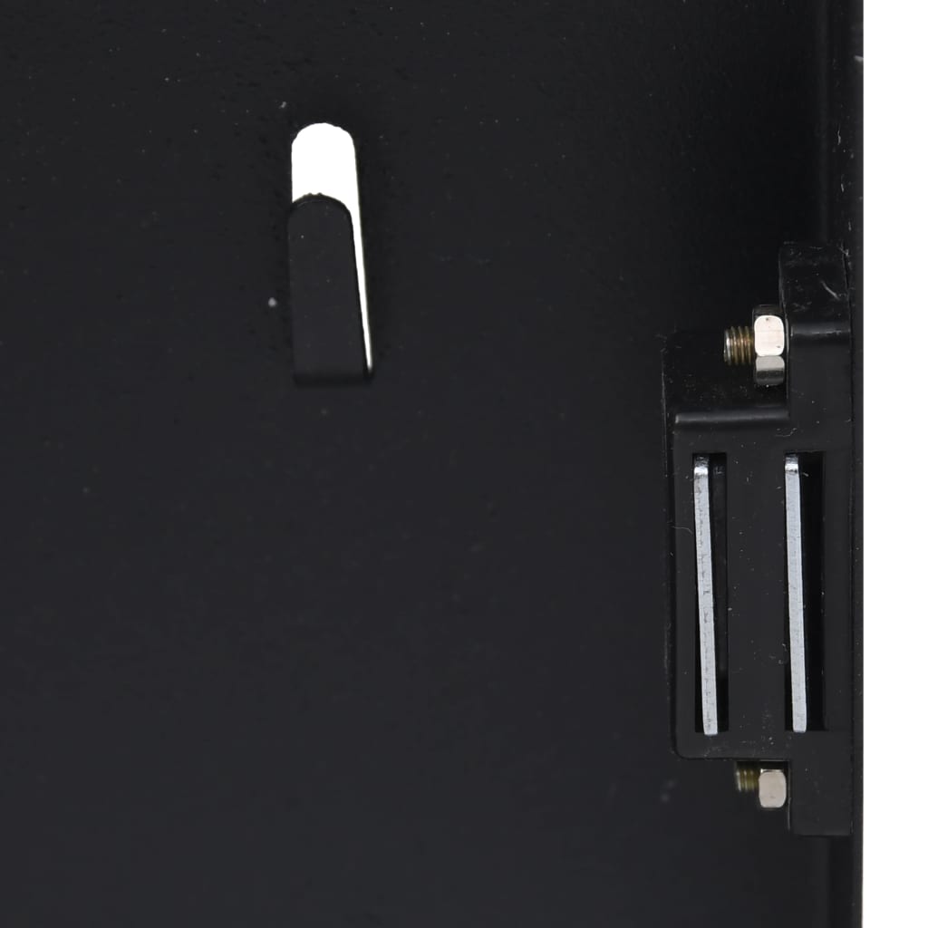 Schlüsselkasten mit Magnettafel Schwarz 35x35x5,5 cm