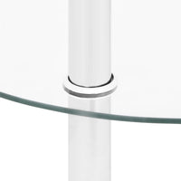 Thumbnail for Beistelltisch mit 2 Ablagen Transparent 38 cm Hartglas