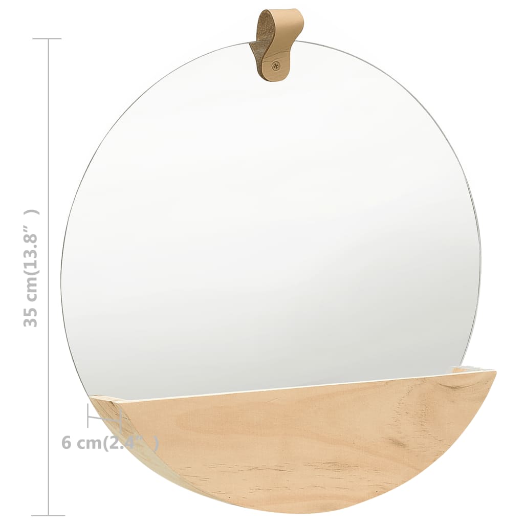 Wandspiegel Kiefer Massivholz 35 cm
