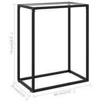 Thumbnail for Konsolentisch Transparent 60x35x75 cm Hartglas