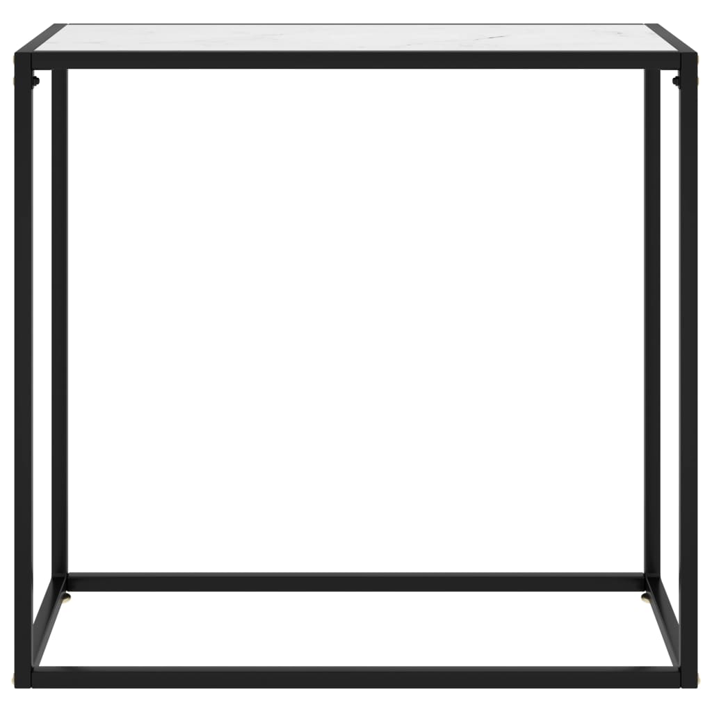 Konsolentisch Weiß 80x35x75 cm Hartglas