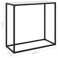 Thumbnail for Konsolentisch Weiß 80x35x75 cm Hartglas