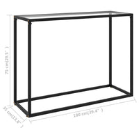 Thumbnail for Konsolentisch Transparent 100x35x75 cm Hartglas
