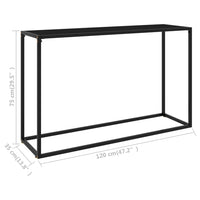 Thumbnail for Konsolentisch Schwarz 120x35x75 cm Hartglas