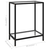 Thumbnail for Konsolentisch Transparent 60x35x75 cm Hartglas